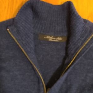 Northern Isles Navy, Wool 30%, Alpaca 30%, Sweater - M